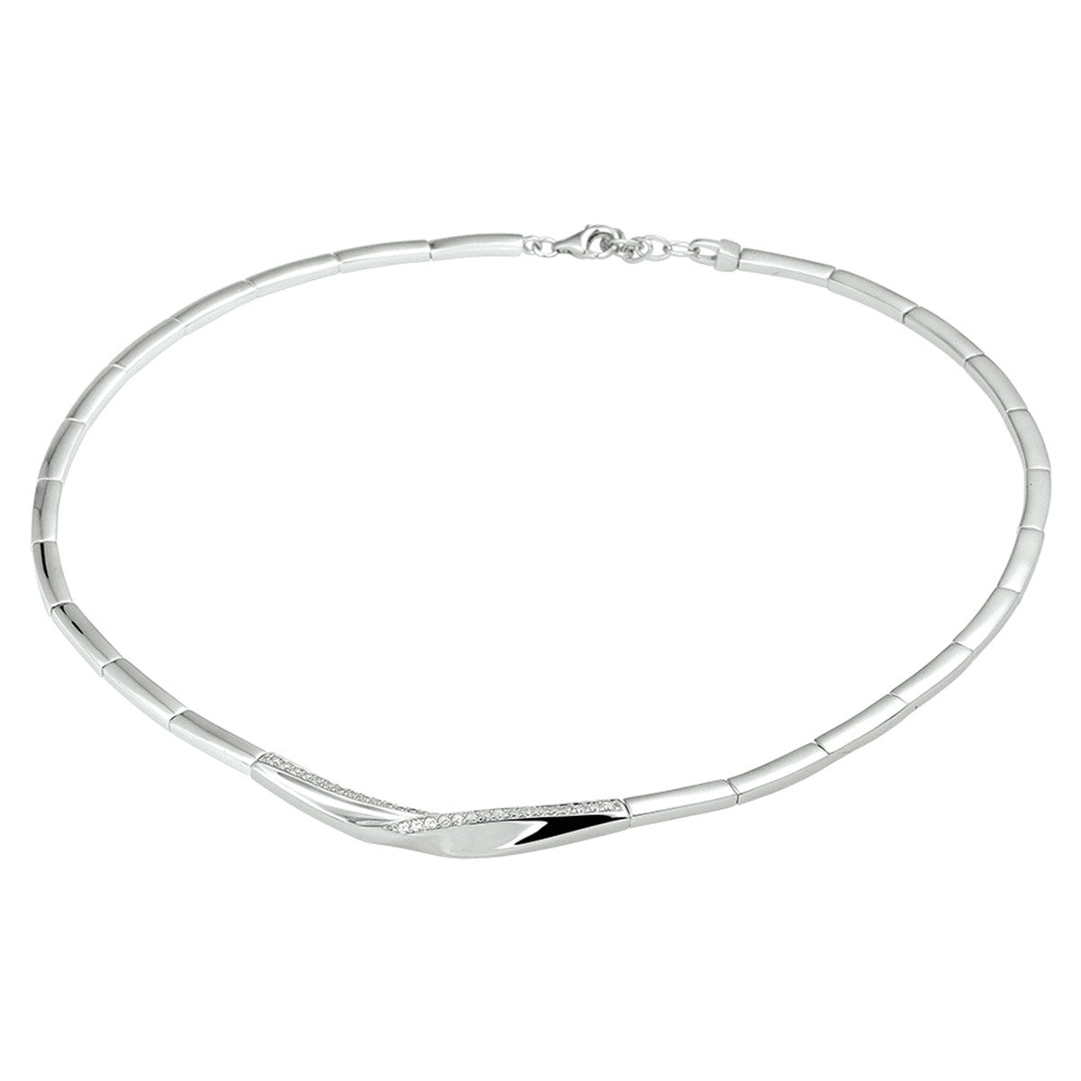 Fantasy Collection Collier zirkonia 43 + 3 cm zilver