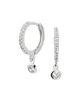 Zilver Gerhodineerd Klapoorringen Zirkonia 1328364 - PansiteNederland.nl