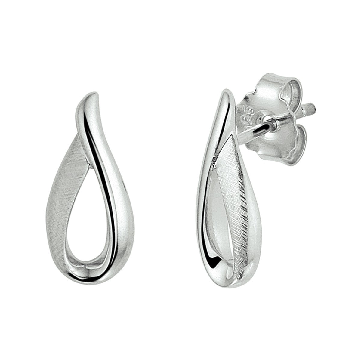 Fantasy Collection Oorbellen gescratcht zilver