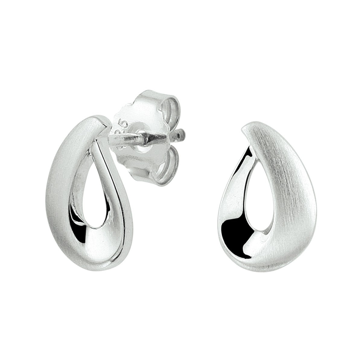 Fantasy Collection Oorbellen poli/mat zilver
