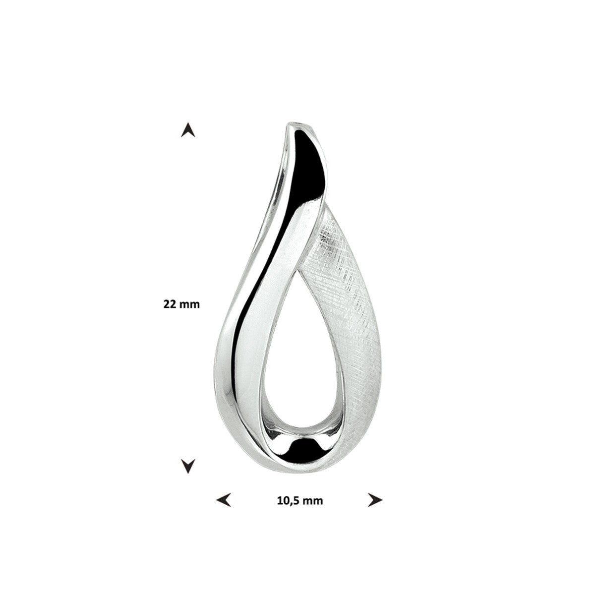 Fantasy Collection Hanger gescratcht zilver