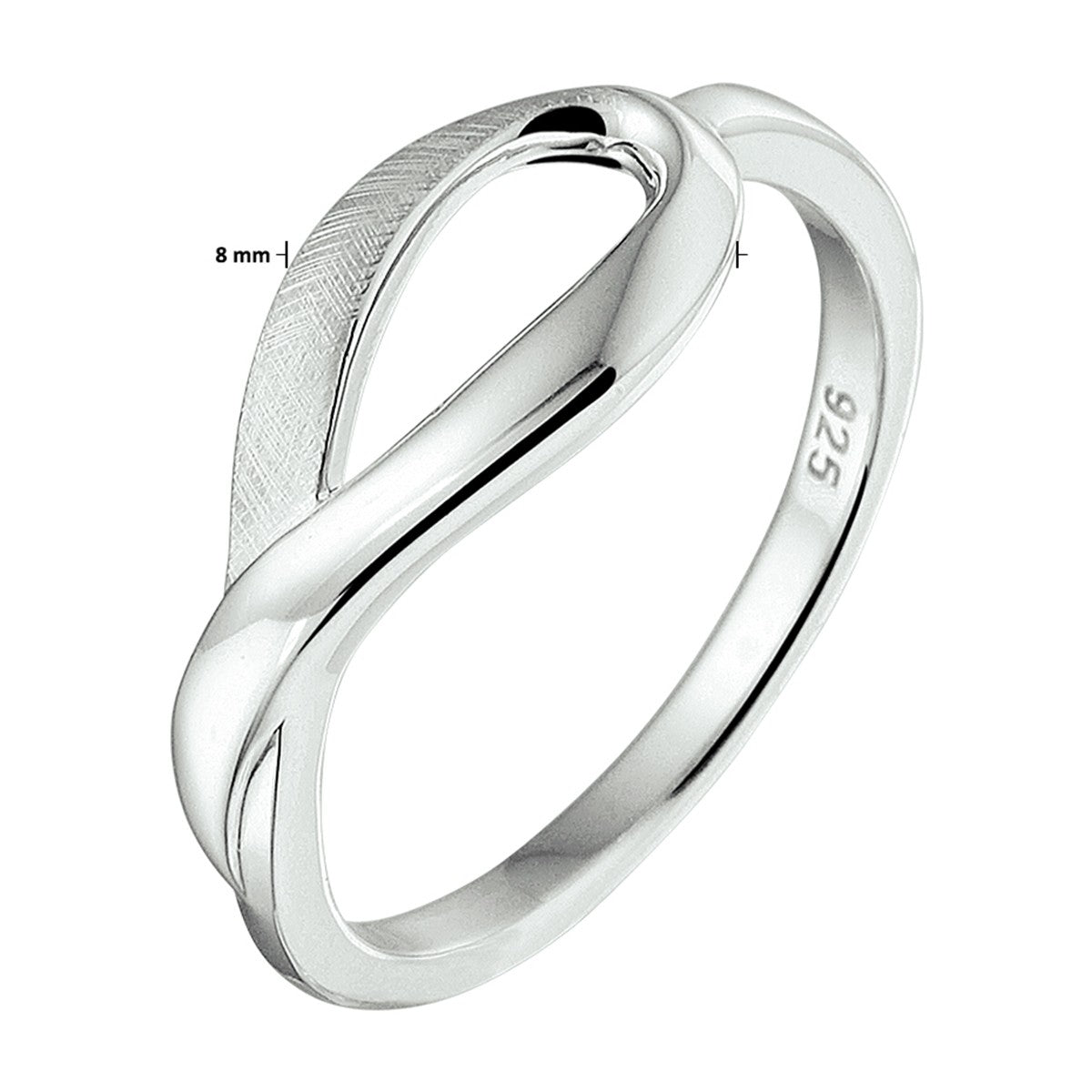 Fantasy Collection Ring gescratcht zilver