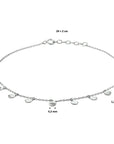 Zilver gerhodineerd enkelbandje rondjes 24 + 2 cm 1328392 - PansiteNederland.nl