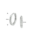 Zilver Gerhodineerd Klapoorringen Zirkonia 1328397 - PansiteNederland.nl