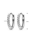 Zilver Gerhodineerd Klapoorringen Zirkonia 1328397 - PansiteNederland.nl