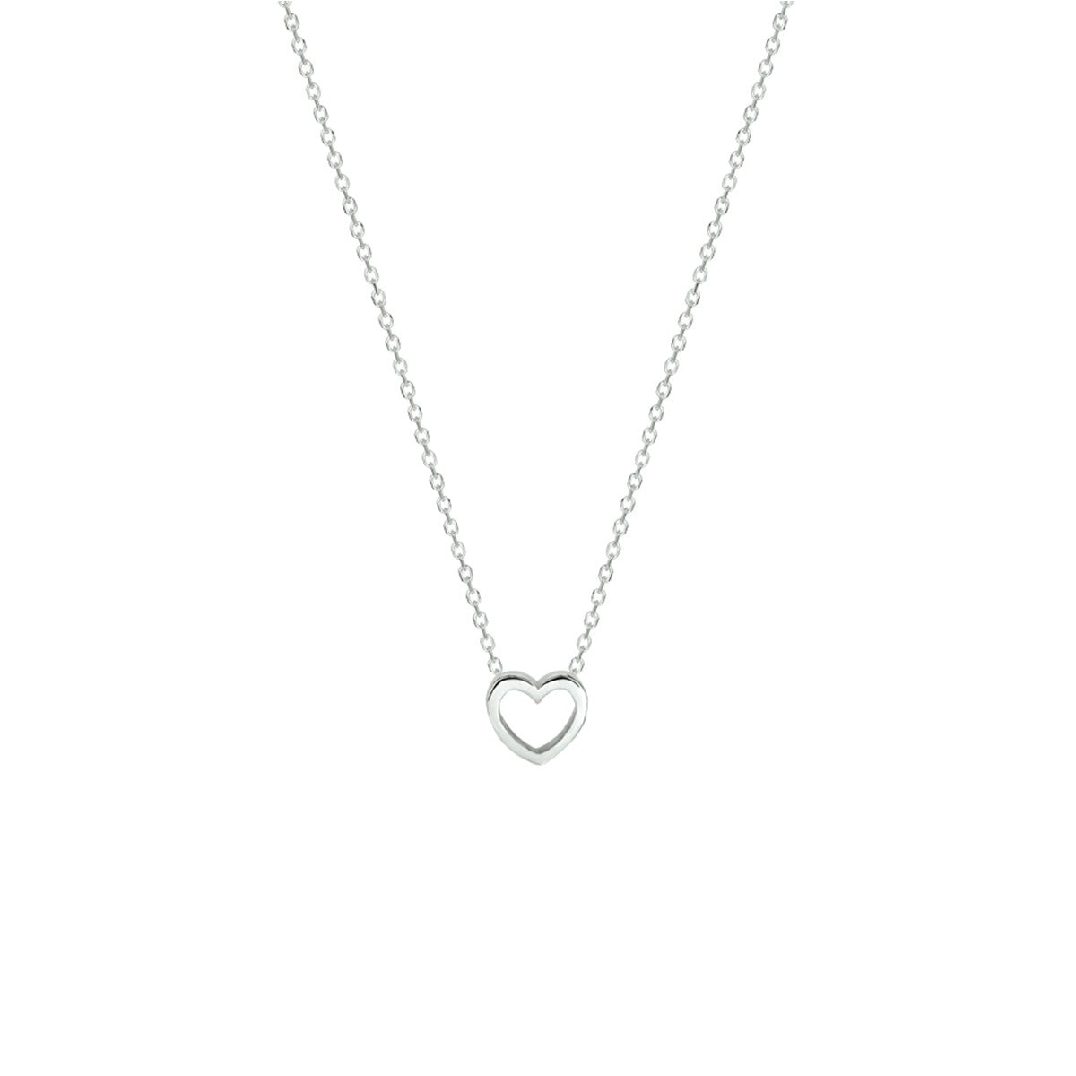 Fantasy Collection Collier hart 36 + 4 cm zilver