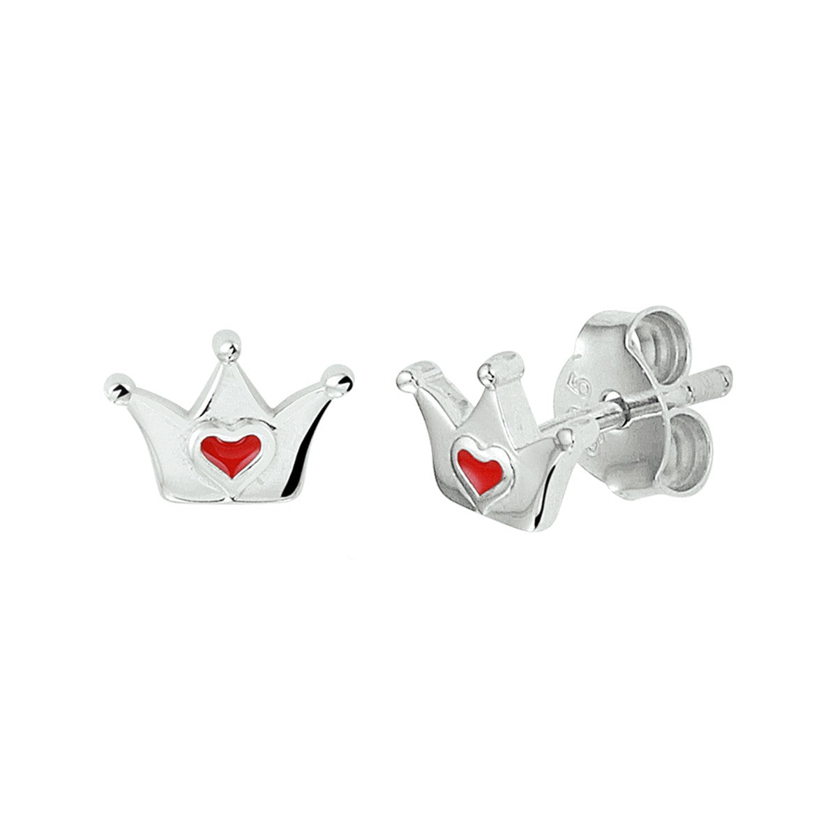 Fantasy Collection Oorbellen kroon emaille zilver
