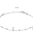 Zilver Gerhodineerd Armband Bolletjes 2,0 Mm 16 + 3 Cm 1328619 - PansiteNederland.nl