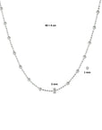 zilver gerhodineerd collier bolletjes 2,0 mm 40 + 4 cm 1328620 - PansiteNederland.nl