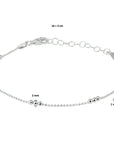 Zilver Gerhodineerd Armband Bolletjes 2,0 Mm 16 + 3 Cm 1328621 - PansiteNederland.nl