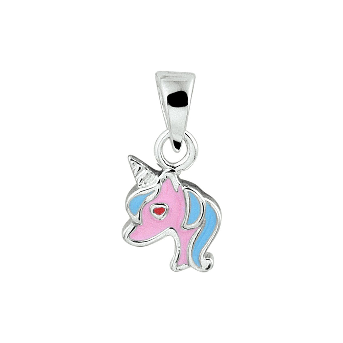 Fantasy Collection Hanger eenhoorn emaille zilver - PSN1328639