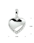 zilver gerhodineerd hanger hart zirkonia 1328659 - PansiteNederland.nl