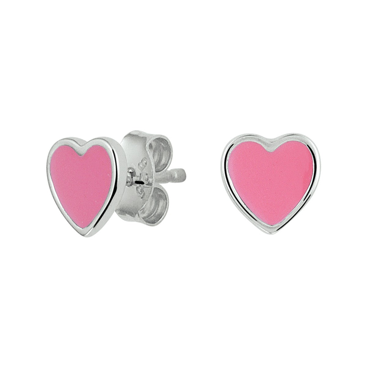 Fantasy Collection Oorbellen hart emaille zilver