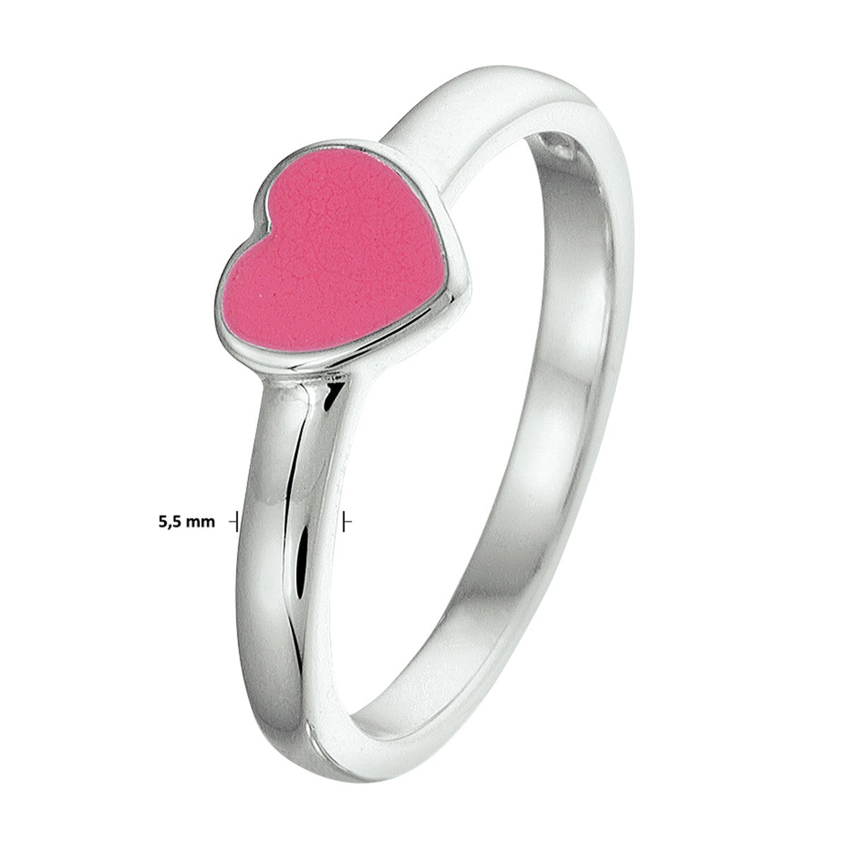 Fantasy Collection Ring hart emaille zilver
