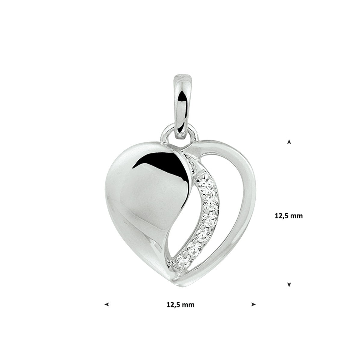 Fantasy Collection Hanger hart zirkonia zilver