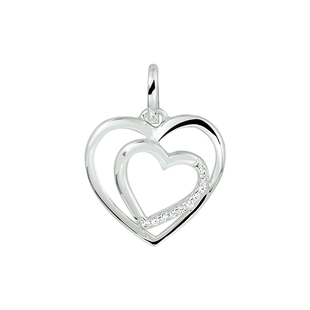 Fantasy Collection Hanger hart zirkonia zilver