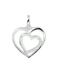 zilver gerhodineerd hanger hart zirkonia 1328898 - PansiteNederland.nl