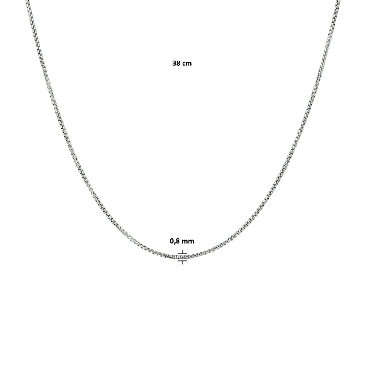 Fantasy Collection Collier venetiaans bol 0,9 mm zilver