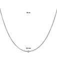 Zilver Gerhodineerd Collier Venetiaans Bol 0,8 mm 1329030 - PansiteNederland.nl