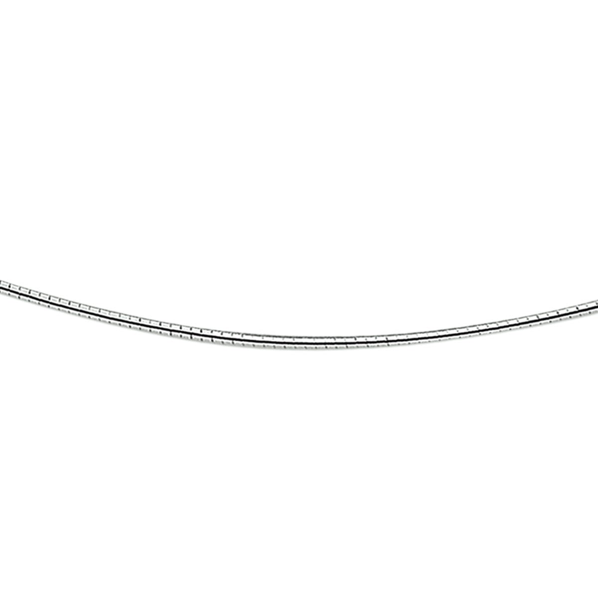 Fantasy Collection Collier omega rond 1,4 mm zilver