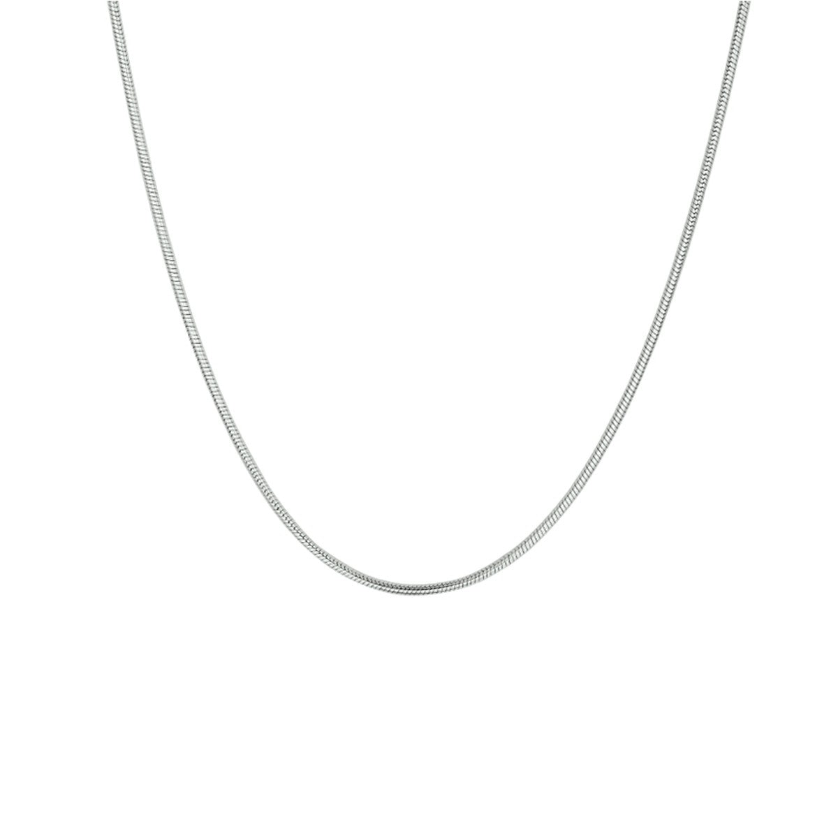 Fantasy Collection Slang rond 1,2 mm zilver halsketting