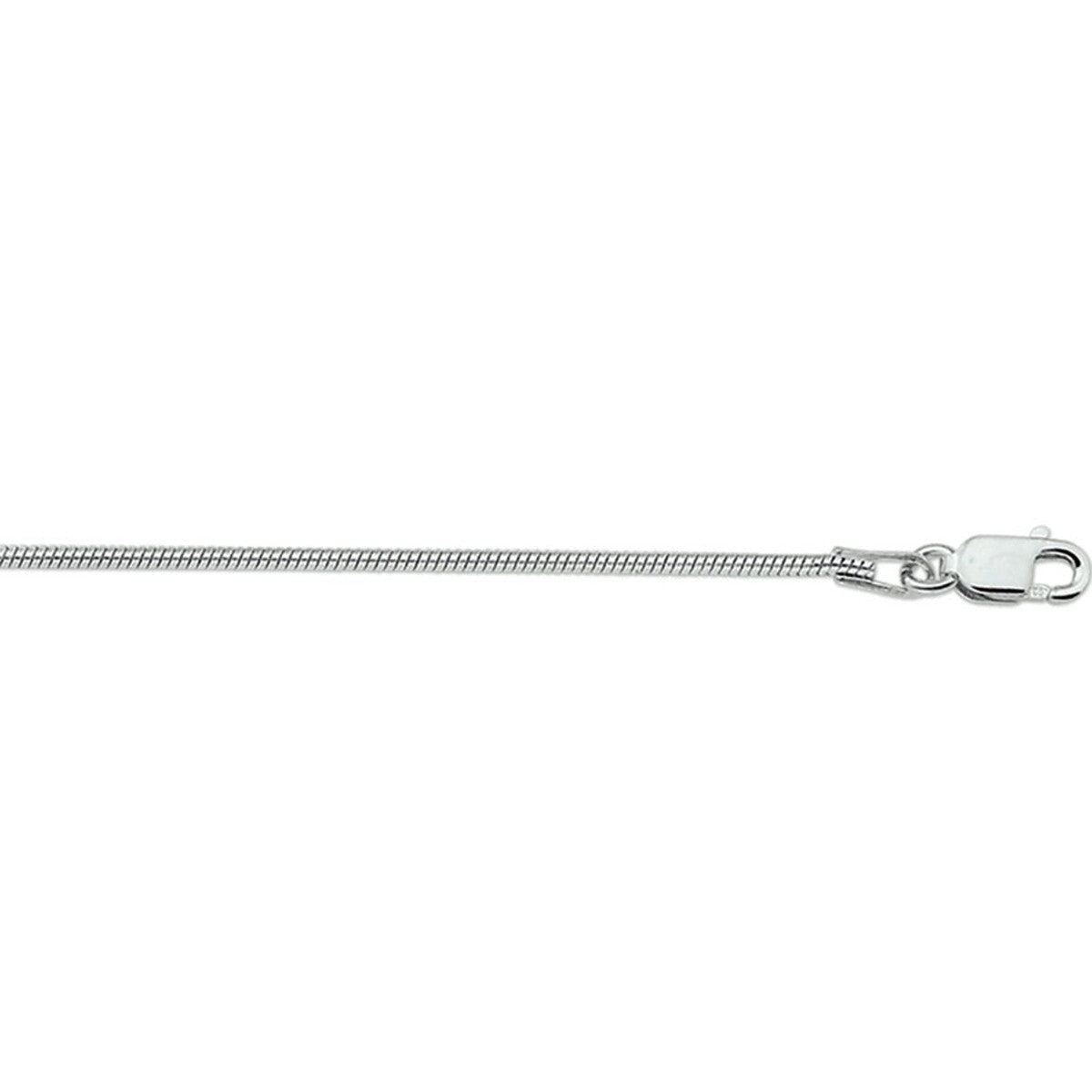Fantasy Collection Slang rond 1,2 mm zilver halsketting
