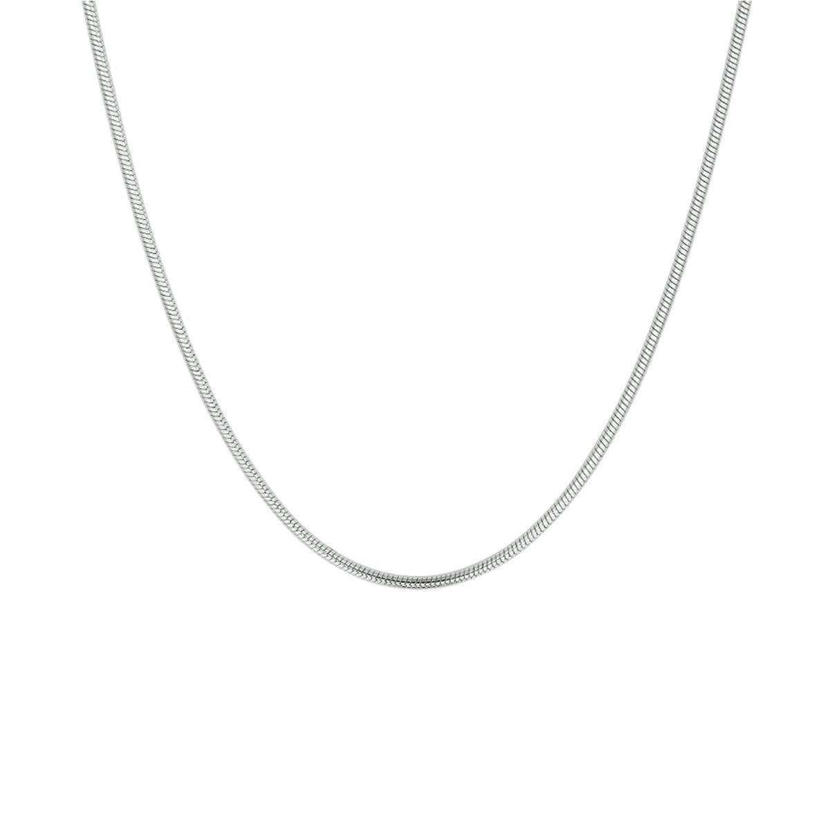 Fantasy Collection Slang rond 1,4 mm zilver halsketting