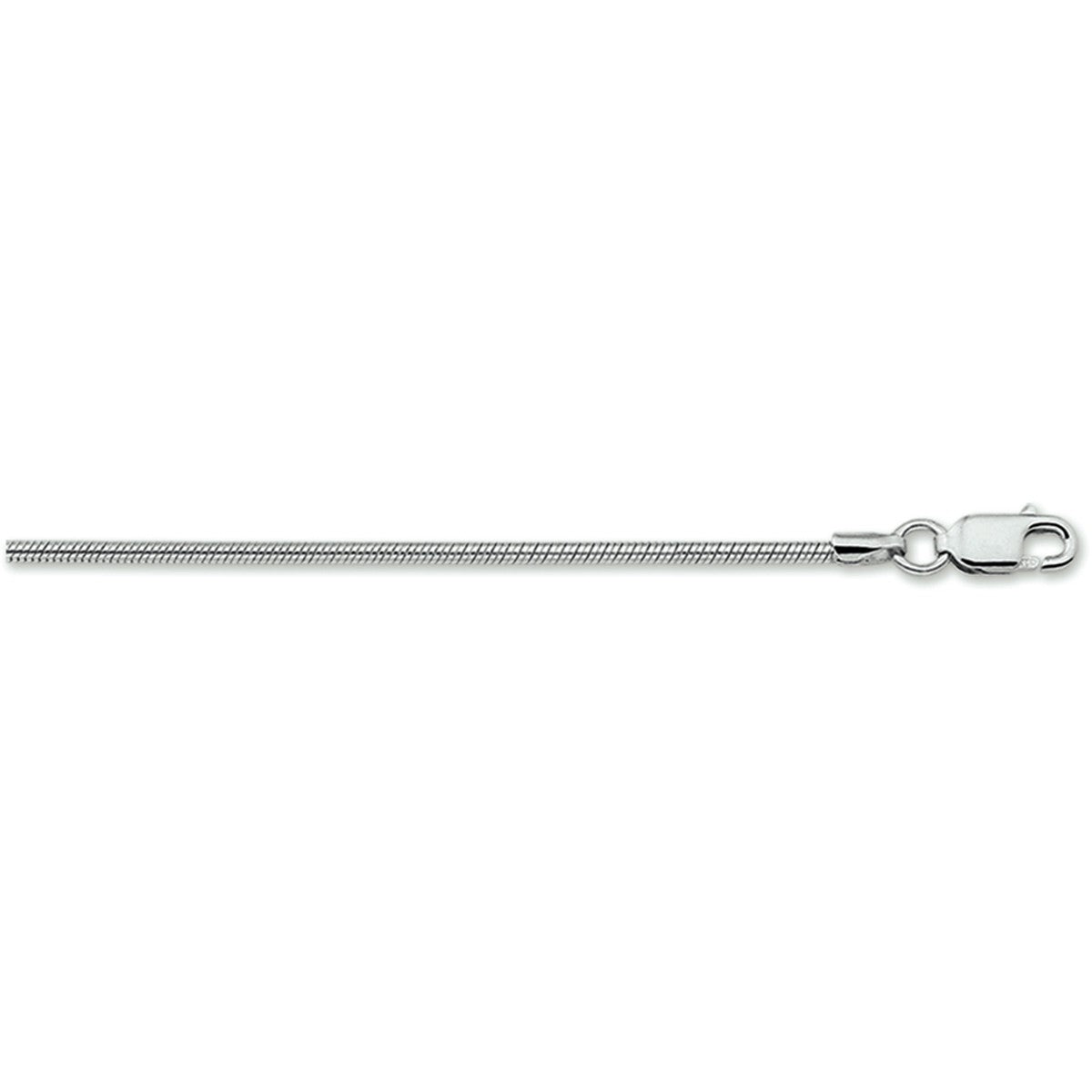 Fantasy Collection Slang rond 1,4 mm zilver halsketting