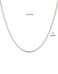 zilver gerhodineerd collier slang rond 1,4 mm 41 + 4 cm 1329071 - PansiteNederland.nl