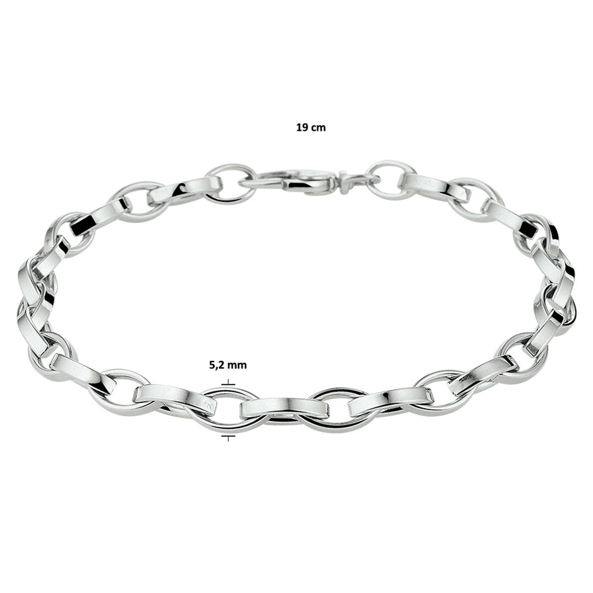 Fantasy Collection Armband anker 5,2 mm 19 cm zilver