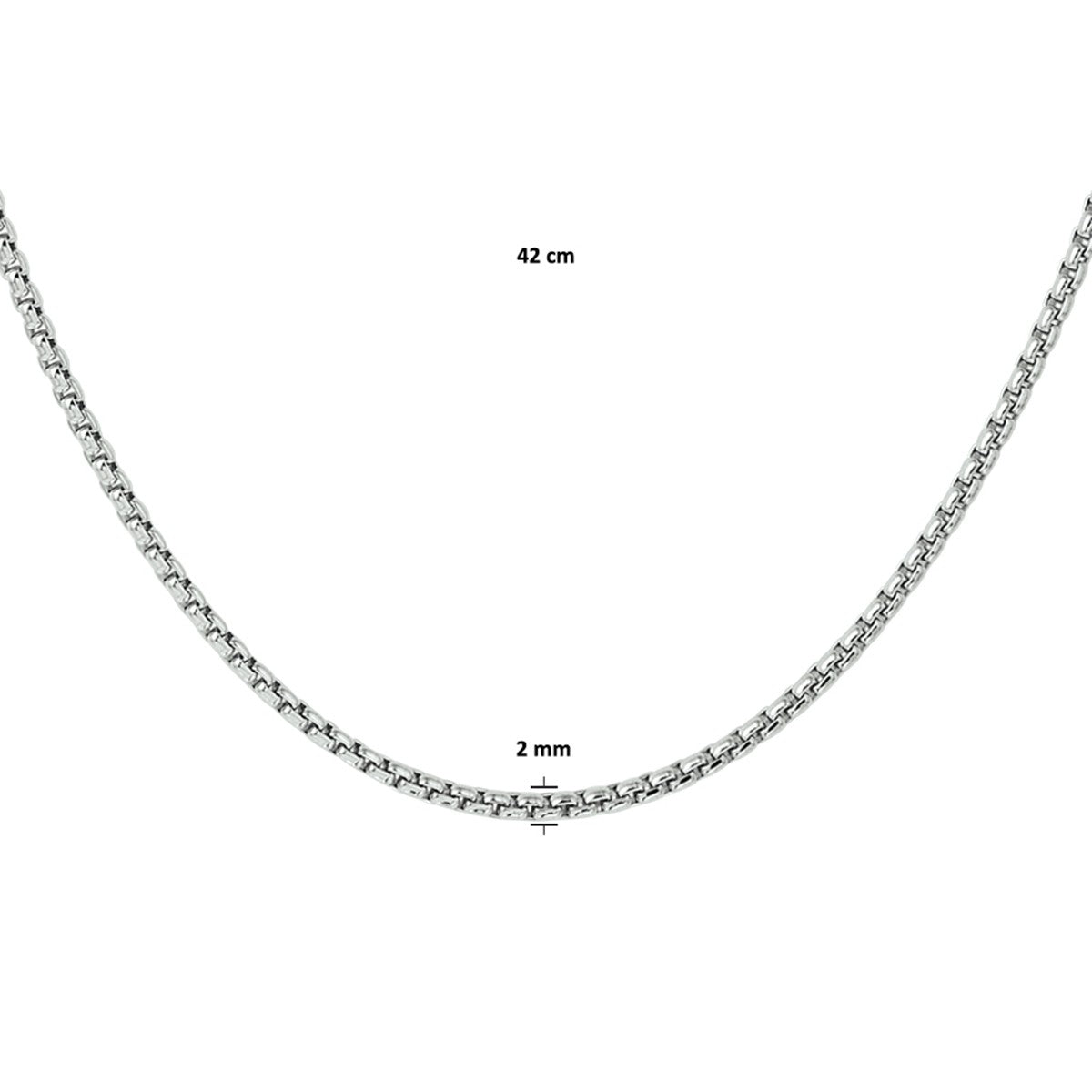 Fantasy Collection Collier venetiaans bol 2,1 mm zilver