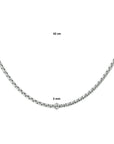 Zilver Gerhodineerd Collier Venetiaans Bol 2,0 mm 1329086 - PansiteNederland.nl