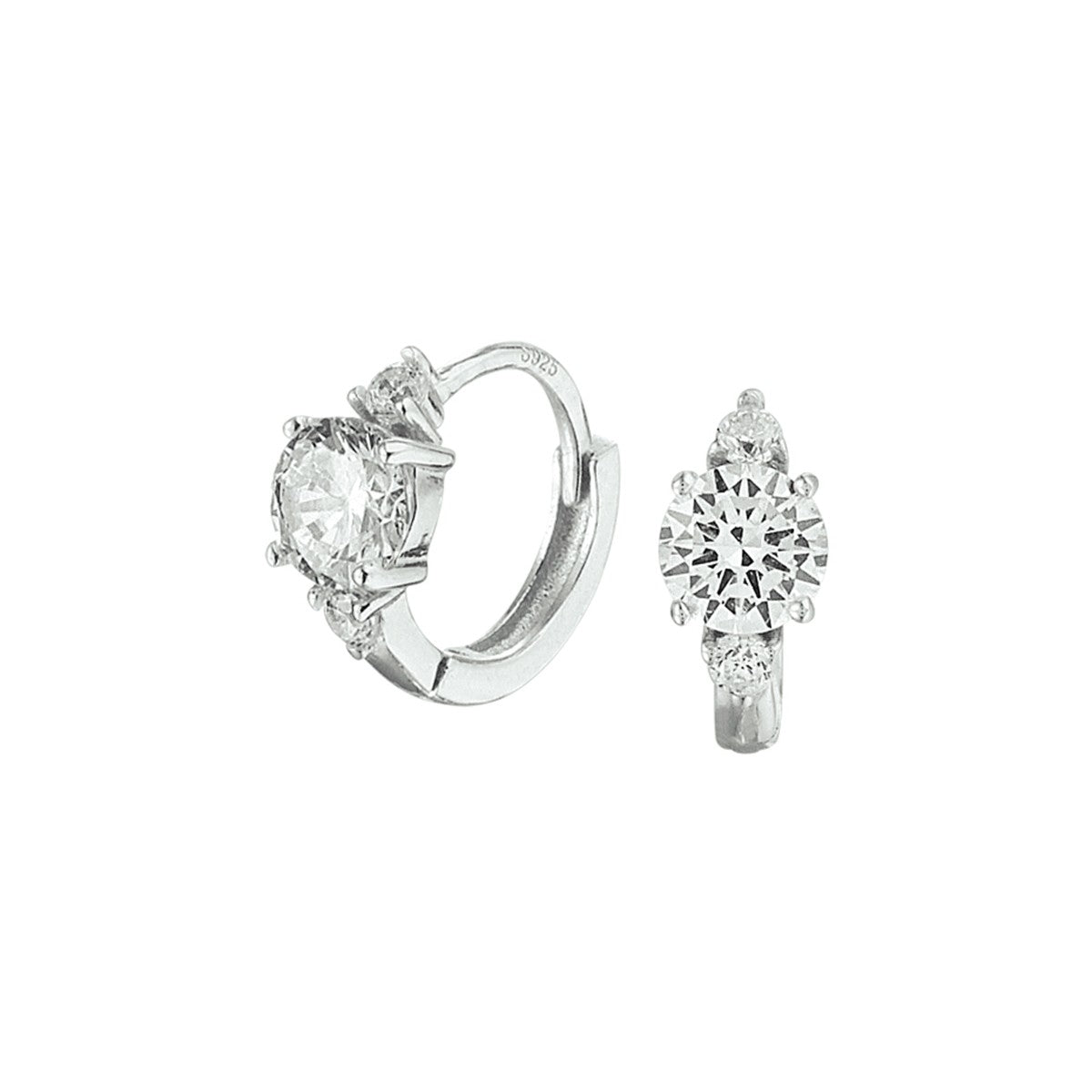 Fantasy Collection Oorbellen zirkonia zilver