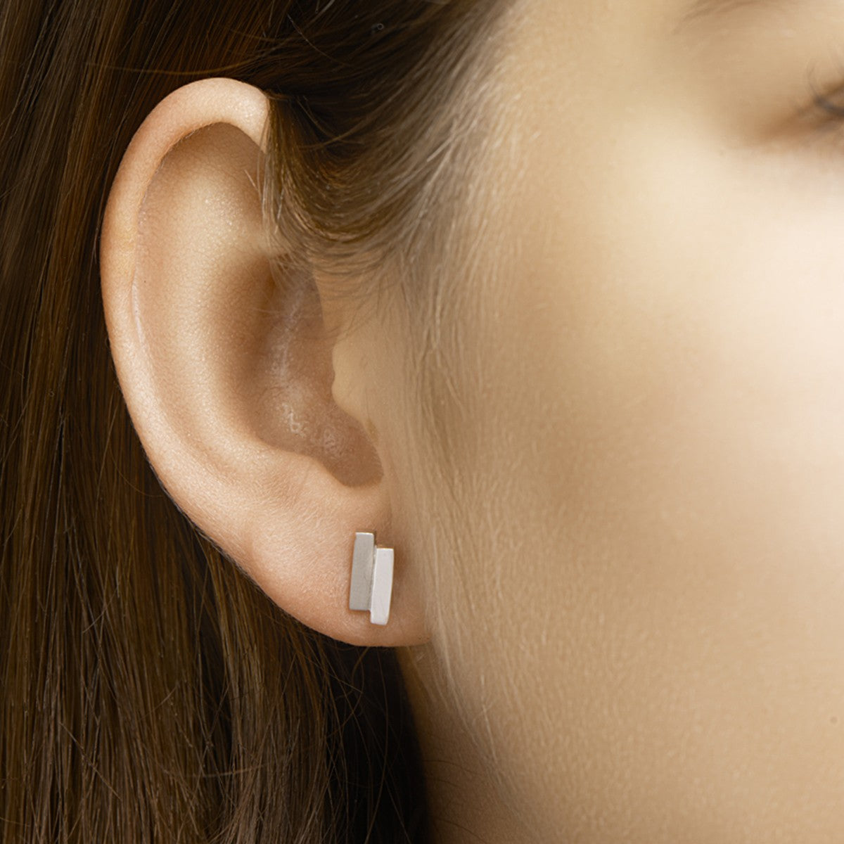 Fantasy Collection Oorbellen poli/mat 10,3 mm zilver