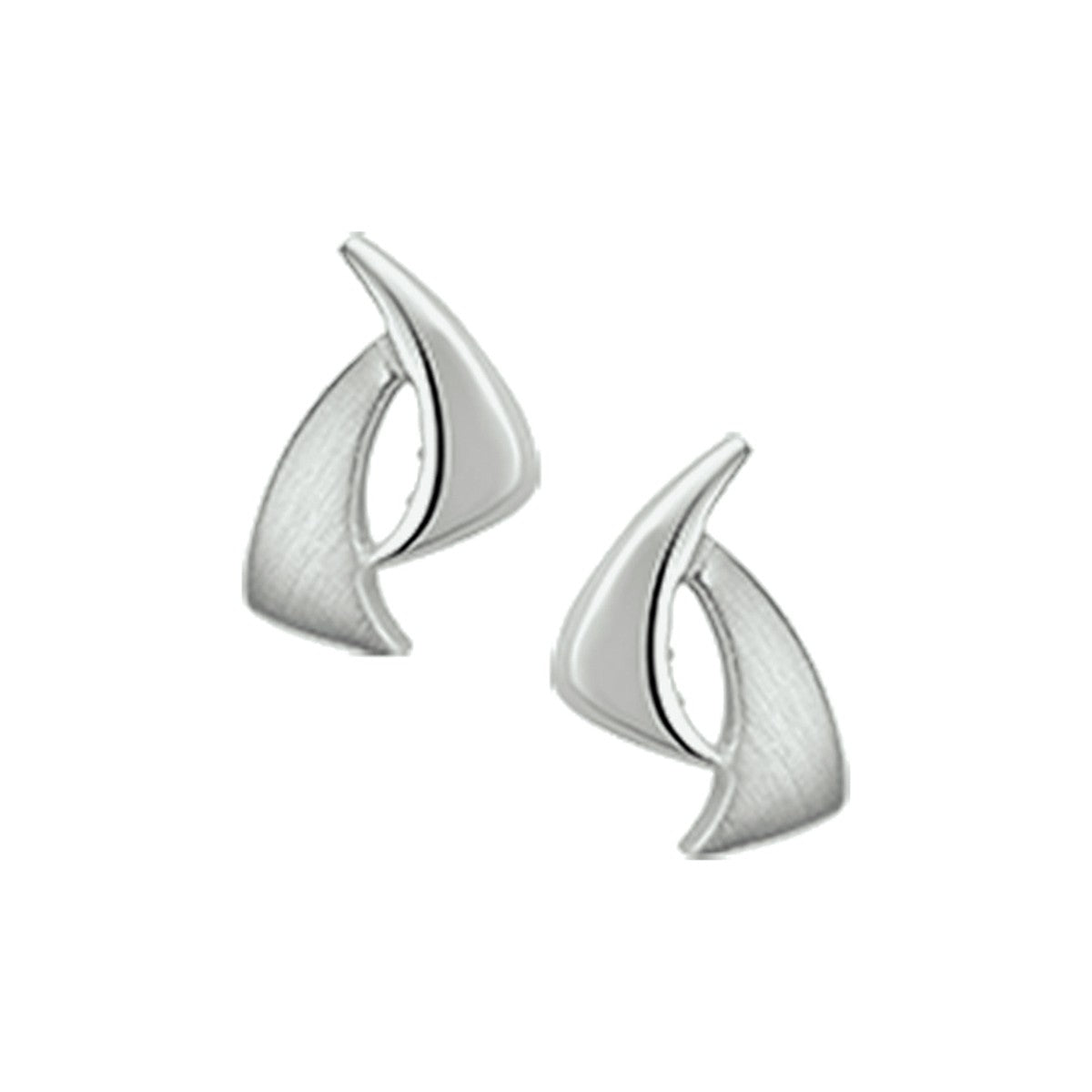 Fantasy Collection Oorbellen poli/mat 8,8 mm zilver