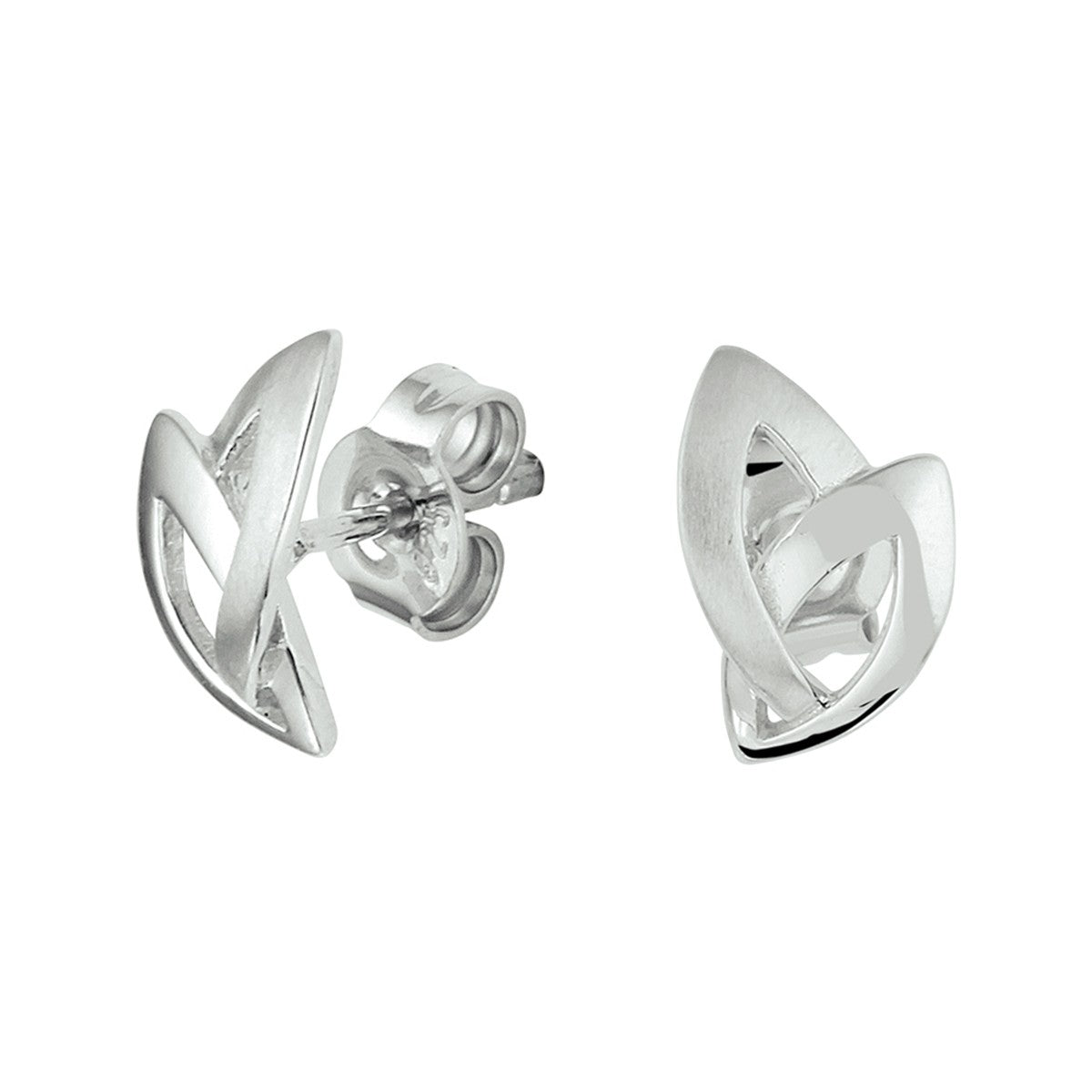 Fantasy Collection Oorbellen poli/mat 10,3 mm zilver