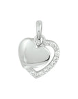 Zilveren gerhodineerde hanger hart zirkonia 1329162 - PansiteNederland.nl