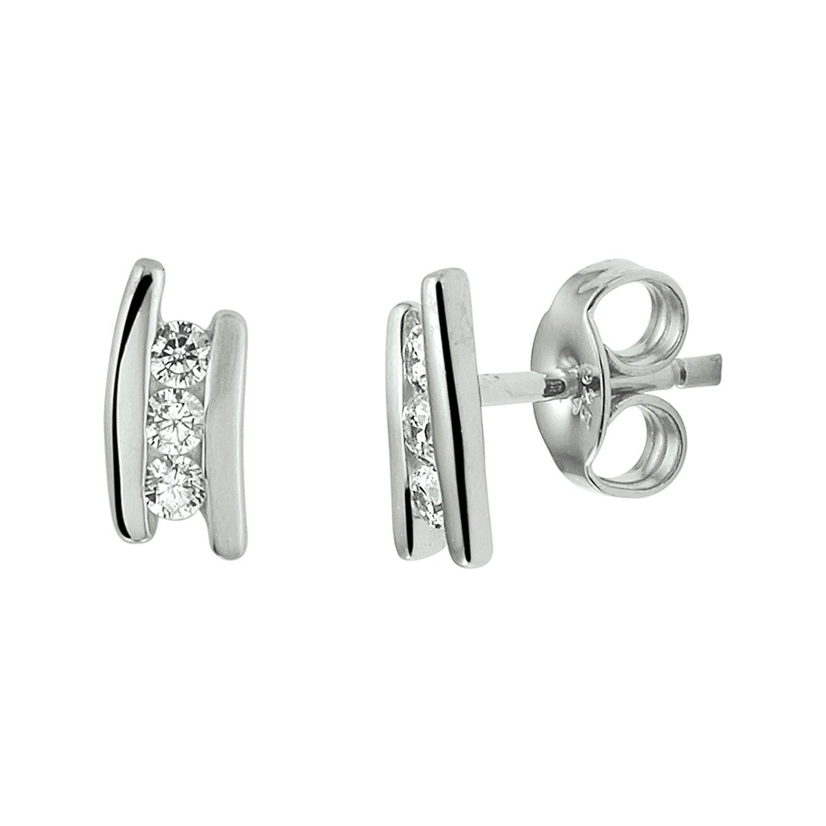 Fantasy Collection Oorbellen zirkonia zilver