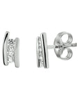Zilver Gerhodineerd Oorknoppen Zirkonia 1329168 - PansiteNederland.nl