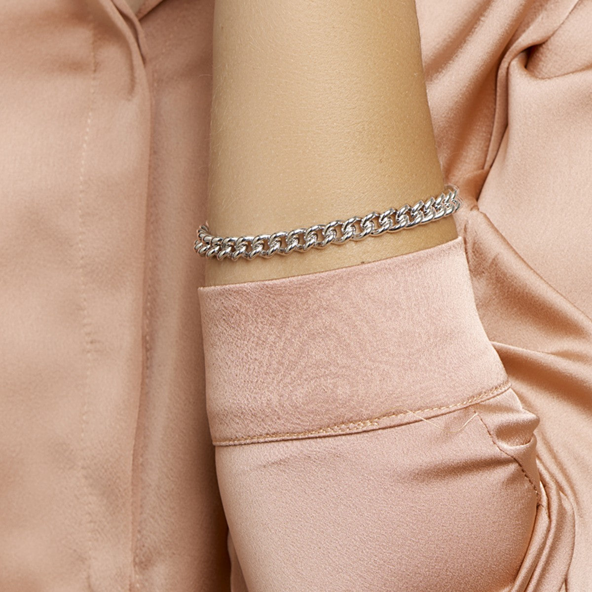 Fantasy Collection Armband gourmette 7,1 mm zilver