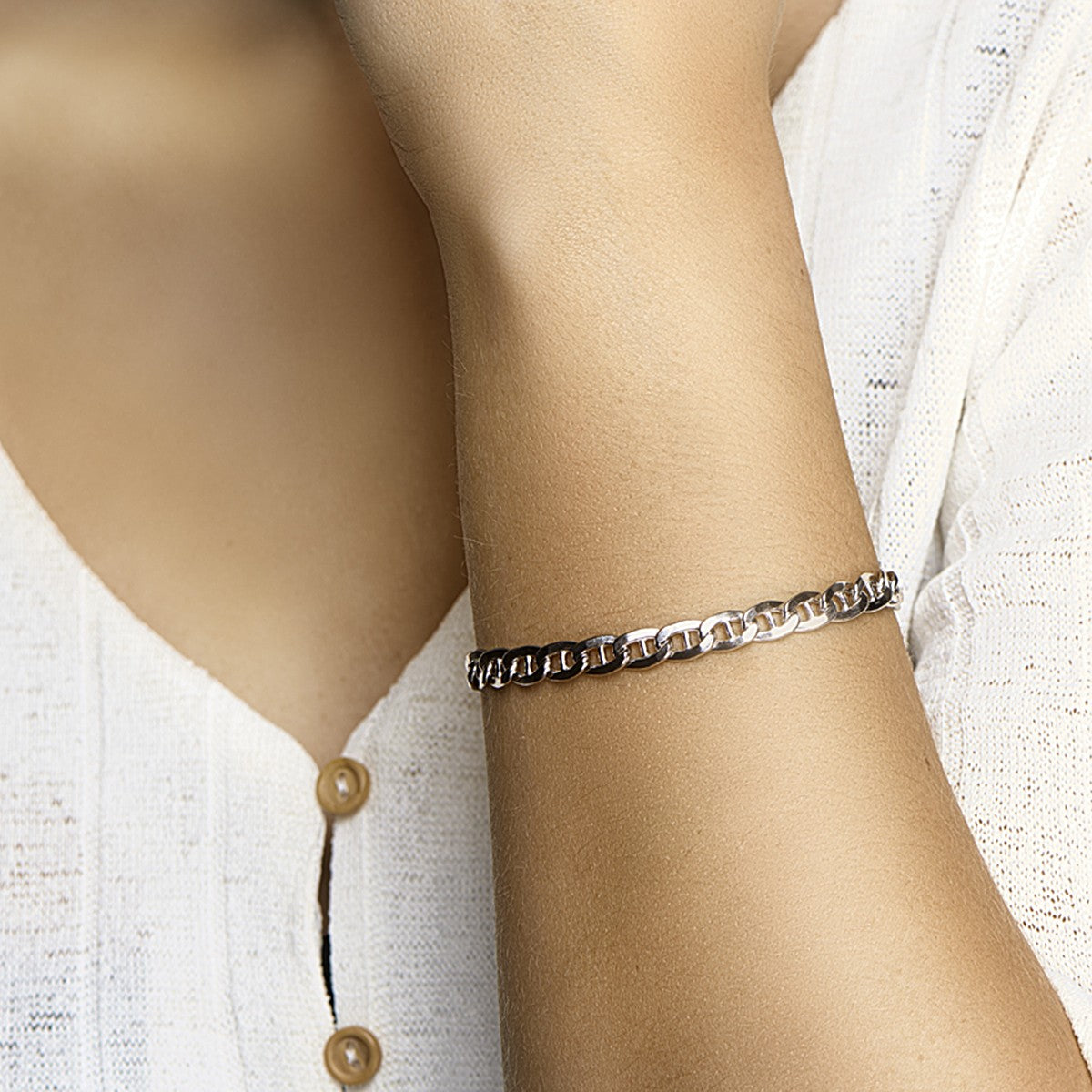 Fantasy Collection Armband anker 6,5 mm zilver