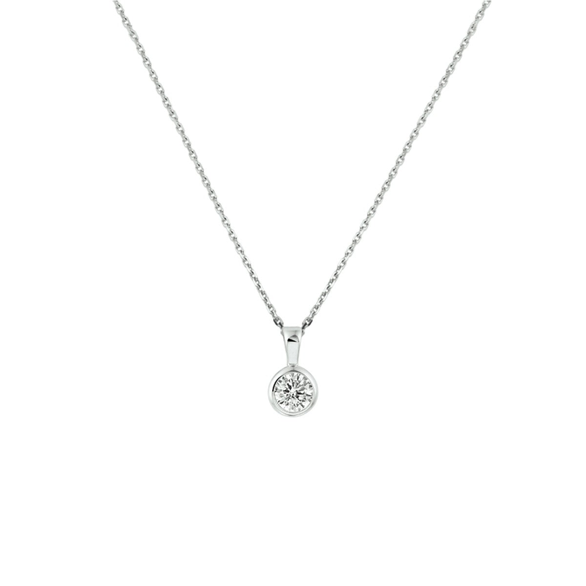 Fantasy Collection Collier zirkonia 41 + 4 cm zilver