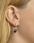 Zilver Gerhodineerd Oorringen Onyx 1329194 - PansiteNederland.nl
