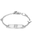 Zilver Gerhodineerd Graveerarmband Hart Plaat 4,0 mm 1329938 - PansiteNederland.nl