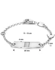 Zilver Gerhodineerd Graveerarmband Hart Plaat 4,0 mm 1329938 - PansiteNederland.nl