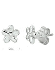 Zilver Gerhodineerd Oorknoppen Bloem Zirkonia 1329201 - PansiteNederland.nl