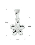 zilver gerhodineerd hanger bloem zirkonia 1329202 - PansiteNederland.nl