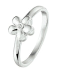 Gerhodineerd Zilver Ring Bloem Met Zirkonia 1329203 - PansiteNederland.nl