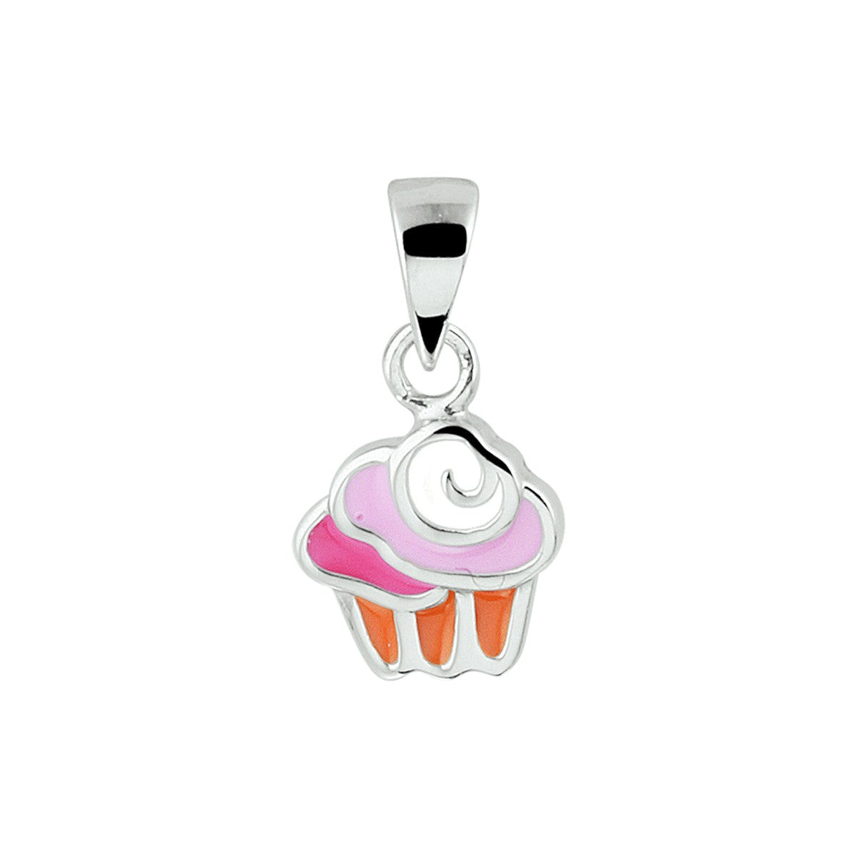 Fantasy Collection Hanger cupcake emaille zilver