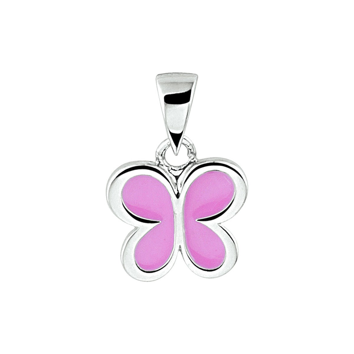 Fantasy Collection Hanger vlinder emaille zilver